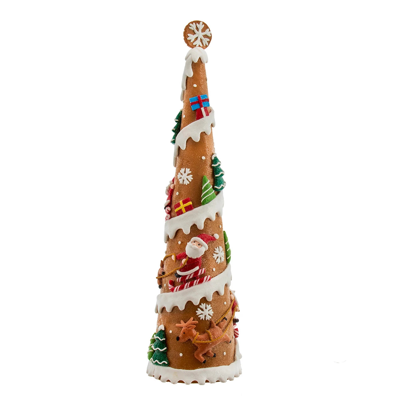 Gingerbread Tree w/ Santa & Deer
