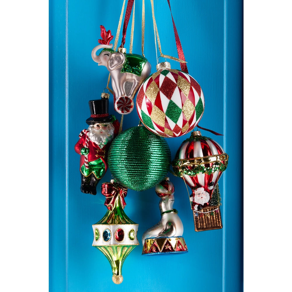 Holiday Circus Santa Ornament