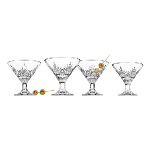 Crystal Martini Glass, Set of 4