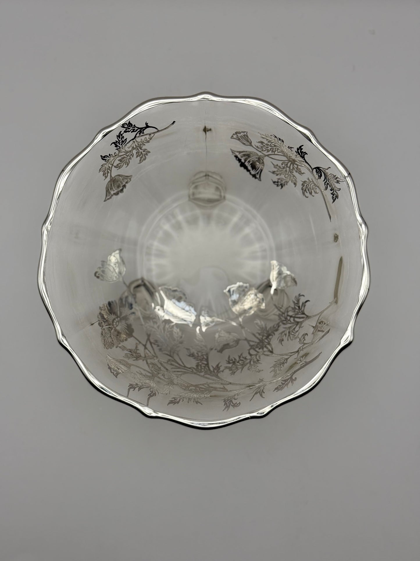 Sterling Overlay 4 Footed 10.5” Bowl