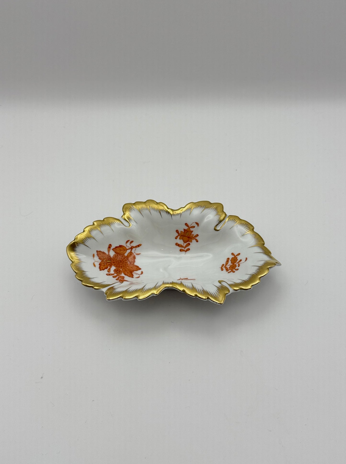 Rust Chinese Bouquet Leaf Dish