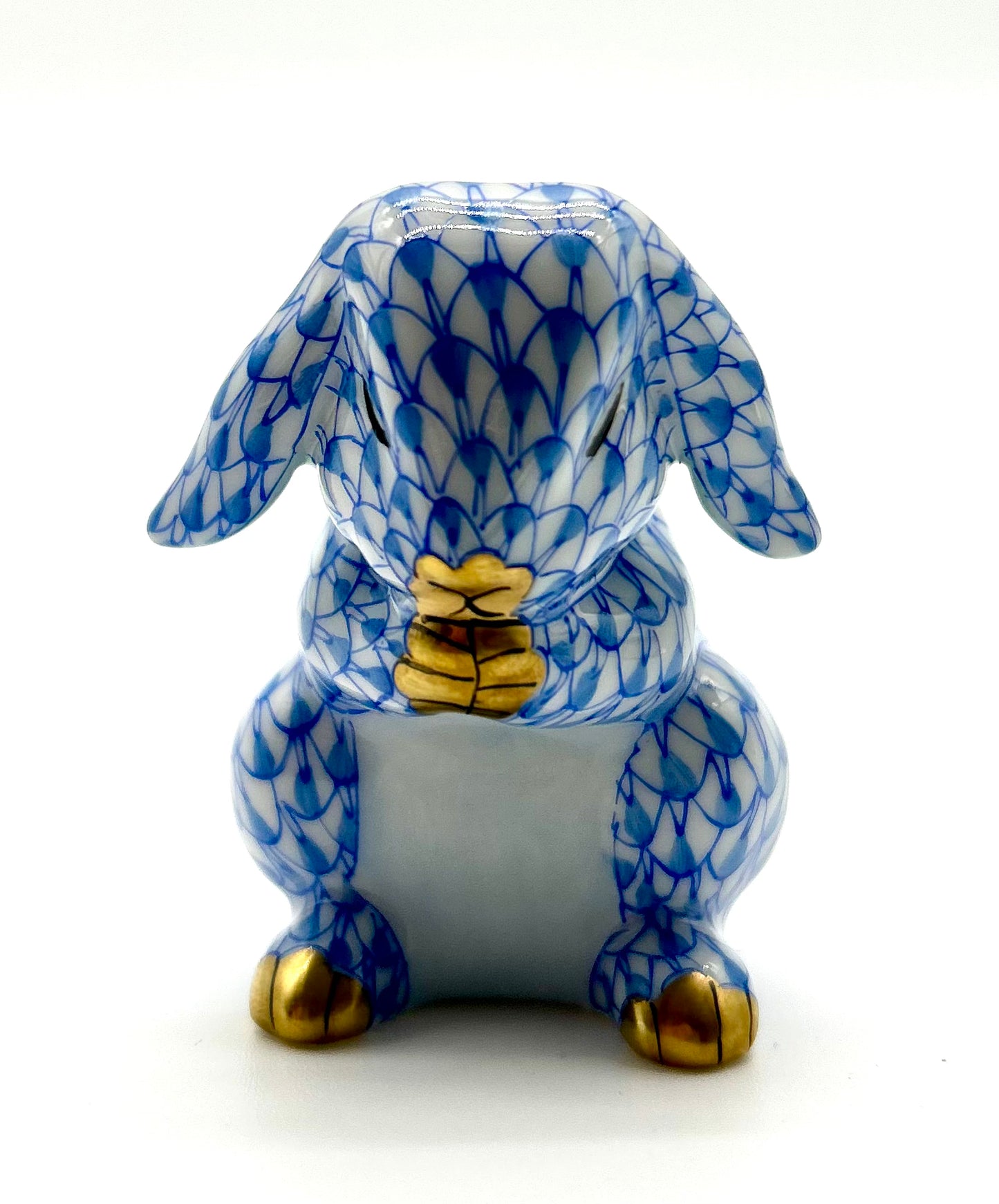 Praying bunny blue