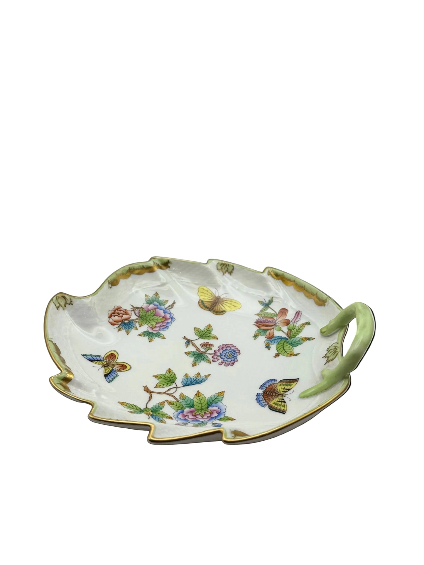 Large Leaf Dish w Handle Queen Victoria