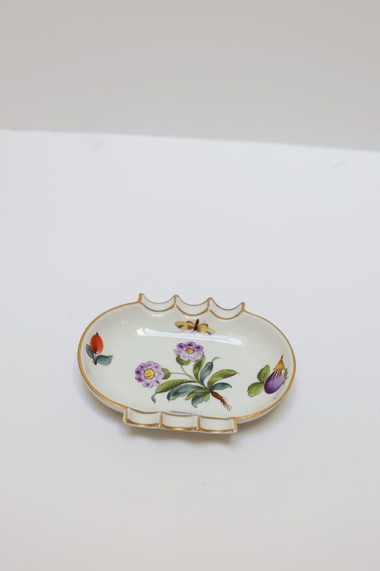 Fruits & Flowers Trinket Dish w/ Wave