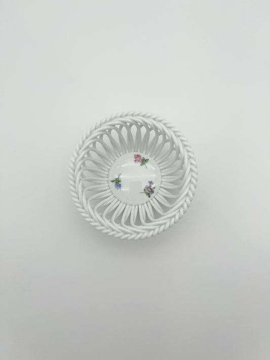 Open Weave Bowl 3.5” Floral