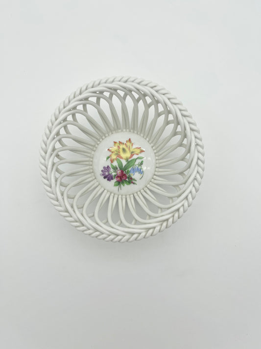 Open Weave Bowl 4.5” Floral