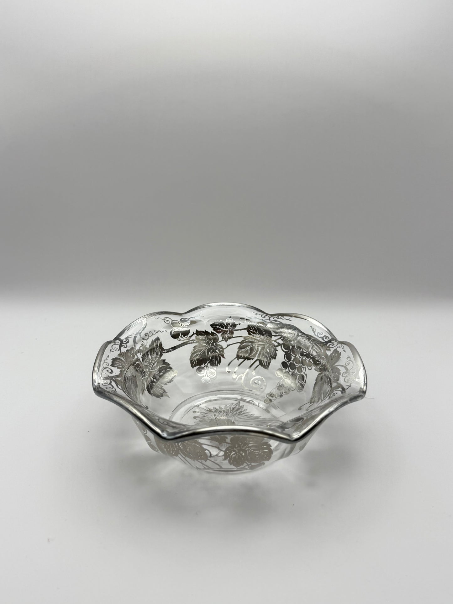 6" Sterling Overlay Bowl w/ Wavy Rim