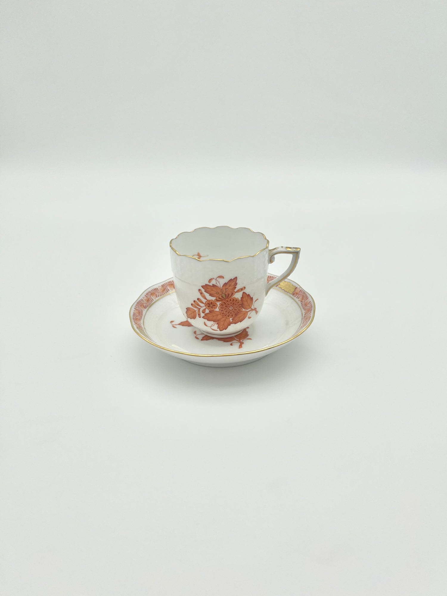 Demitasse Cup & Saucer Chinese Bouquet Rust – Hostess and Home