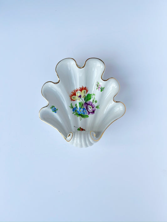 Large Shell Dish Floral OPB