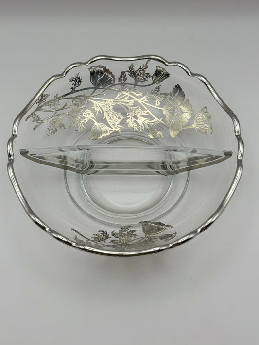 Vintage Sterling Divided Overlay Dish