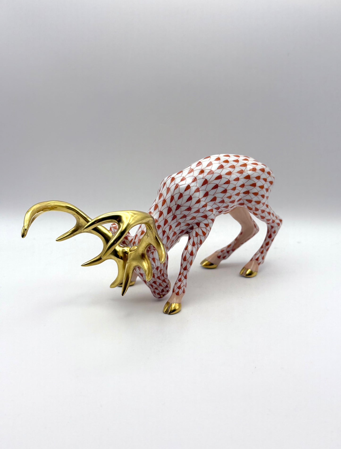 Deer Rust with Gold Antlers