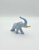 Elephant Charging Blue