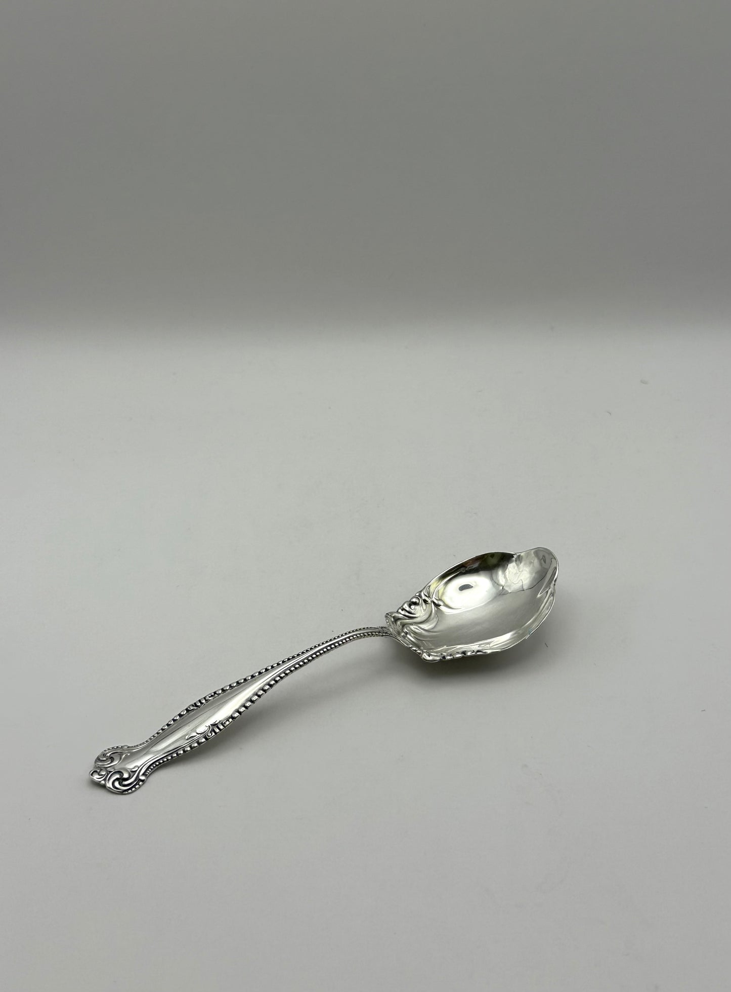 Vintage Sterling Wavy Small Serving Spoon