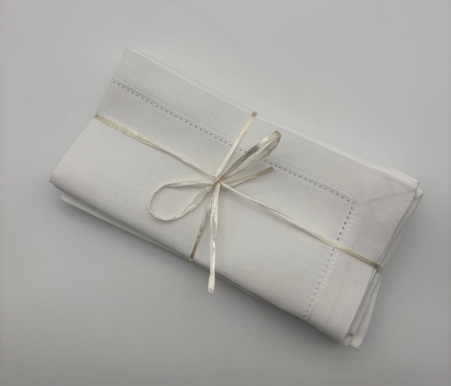 White Hemstitch Napkin, Set of 4
