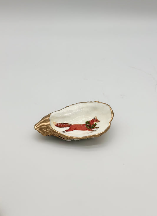 Christmas Fox Oyster Shell