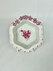 Chinese Bouquet Raspberry Reticulated Scalloped Bowl