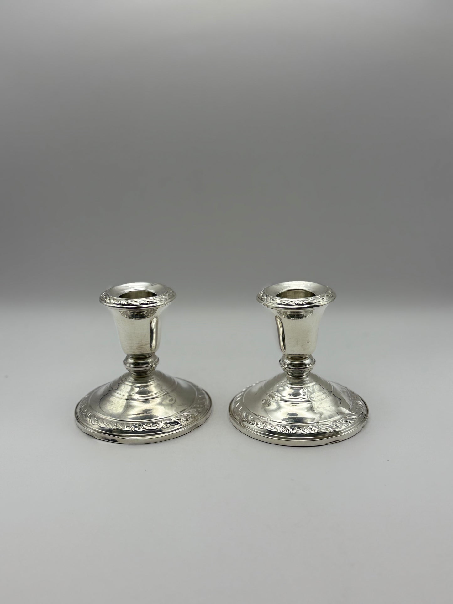 Vintage Amston Ornate 3” Candlesticks