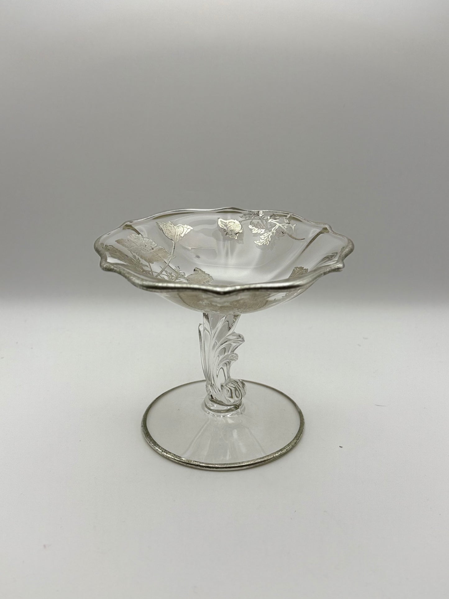 Sterling Overlay Footed Small Compote