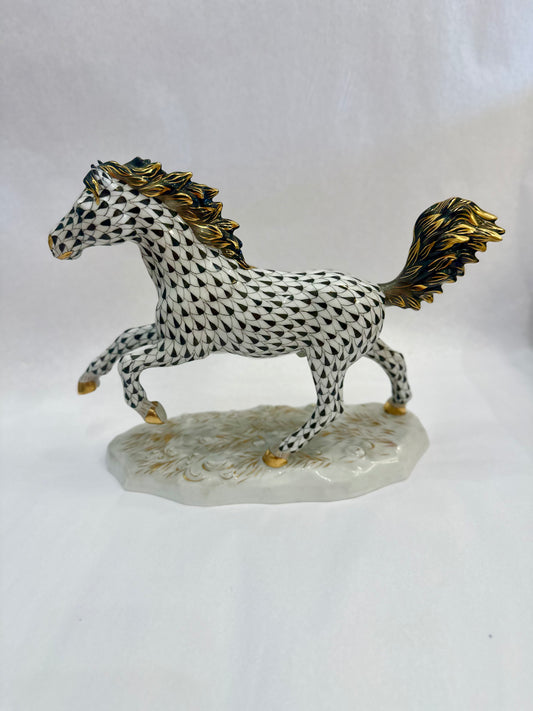 Black Galloping Horse