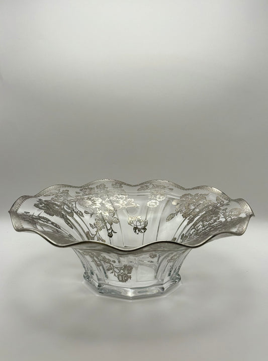 Sterling Overlay Centerpiece Fruit Bowl