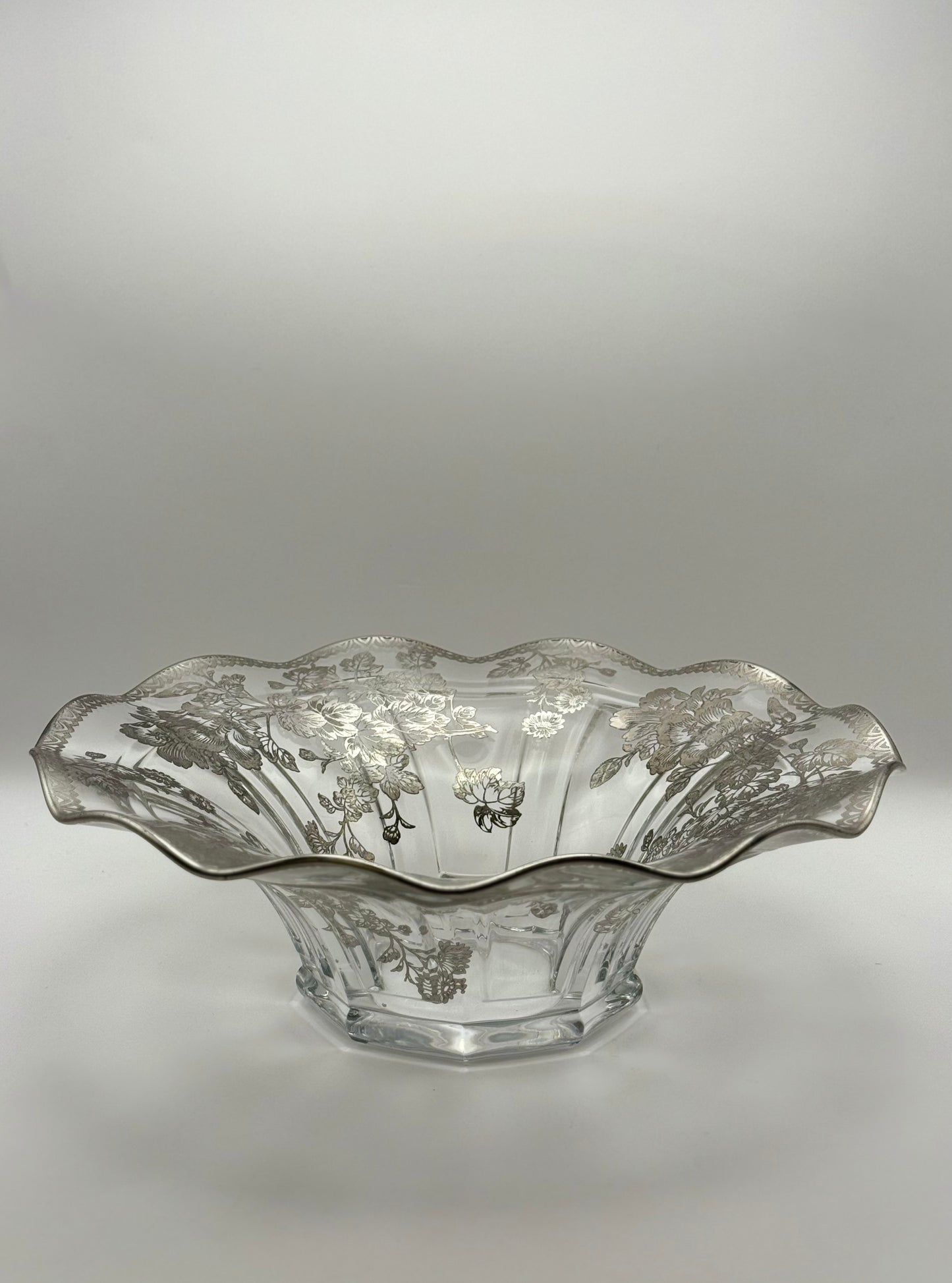 Sterling Overlay Centerpiece Fruit Bowl