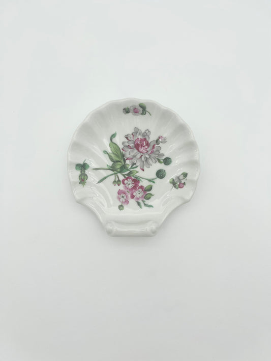 Shell Dish 4” Floral Purple & Pink