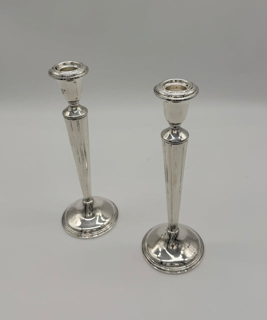 Vintage Sterling Tiffany Pair of 7" Candlesticks