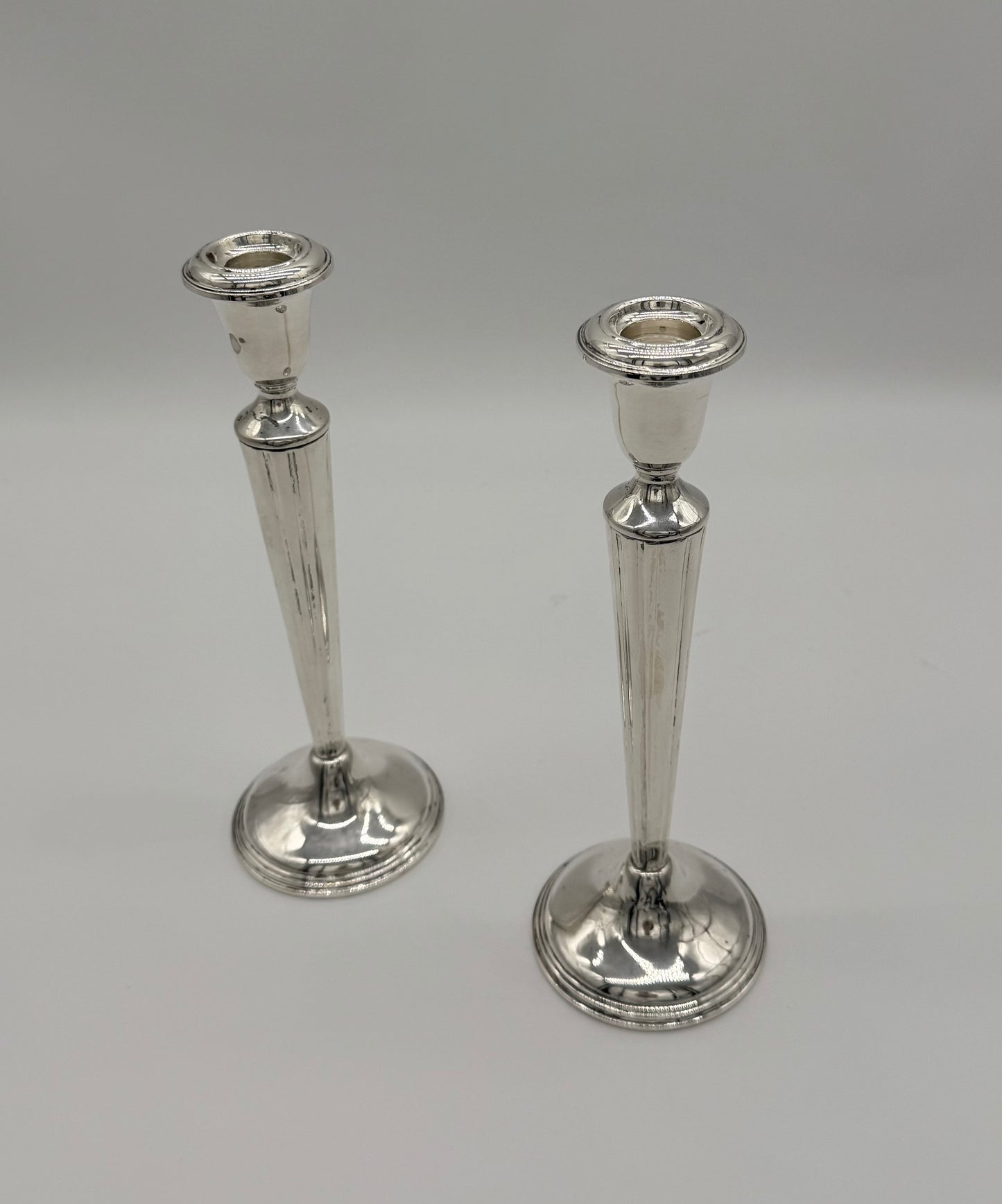 Vintage Sterling Tiffany Pair of 7" Candlesticks