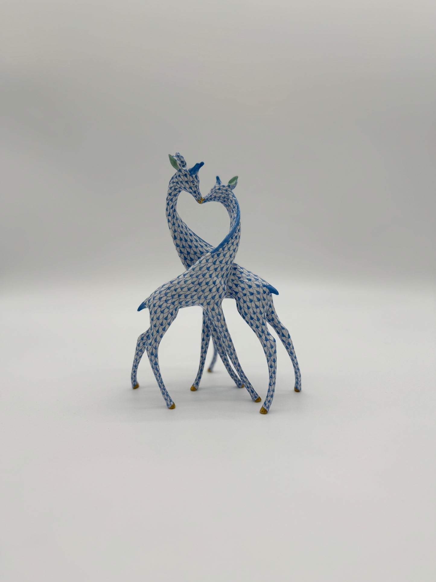 Pair of Giraffes Blue