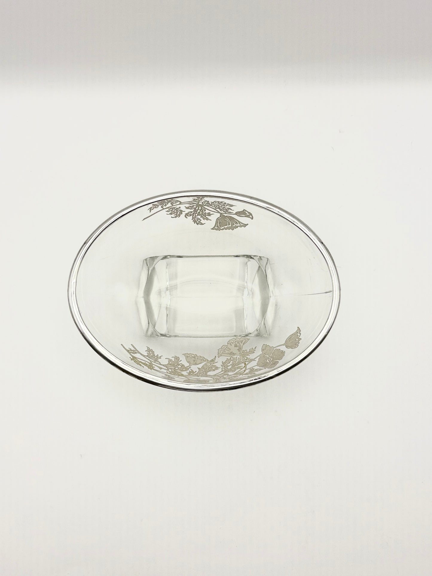 Sterling Overlay Oval Footed Bowl