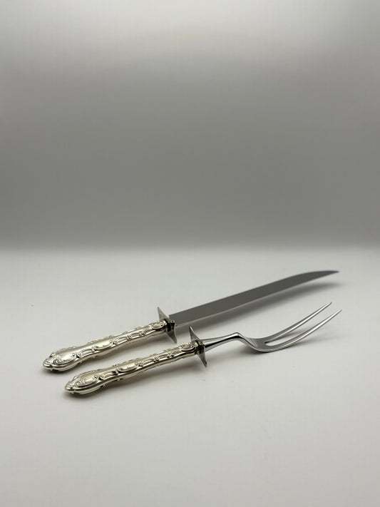 Vintage Sterling Gorham Strasbourg Carving Set