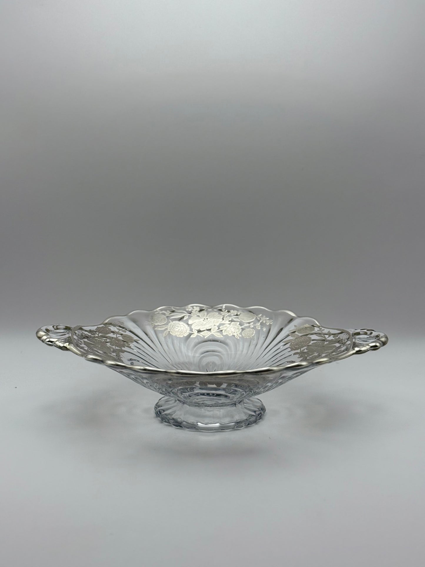 Vintage Sterling Overlay Bowl with Handles