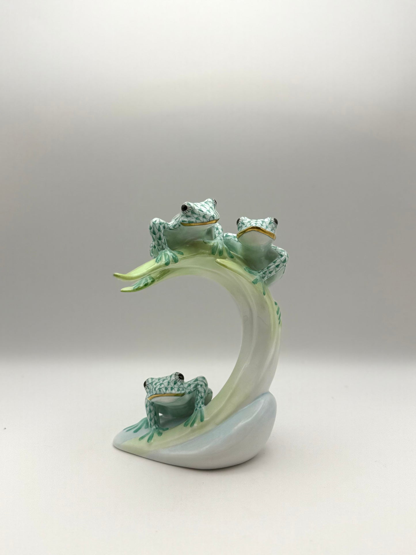 Frogs on Palm Green