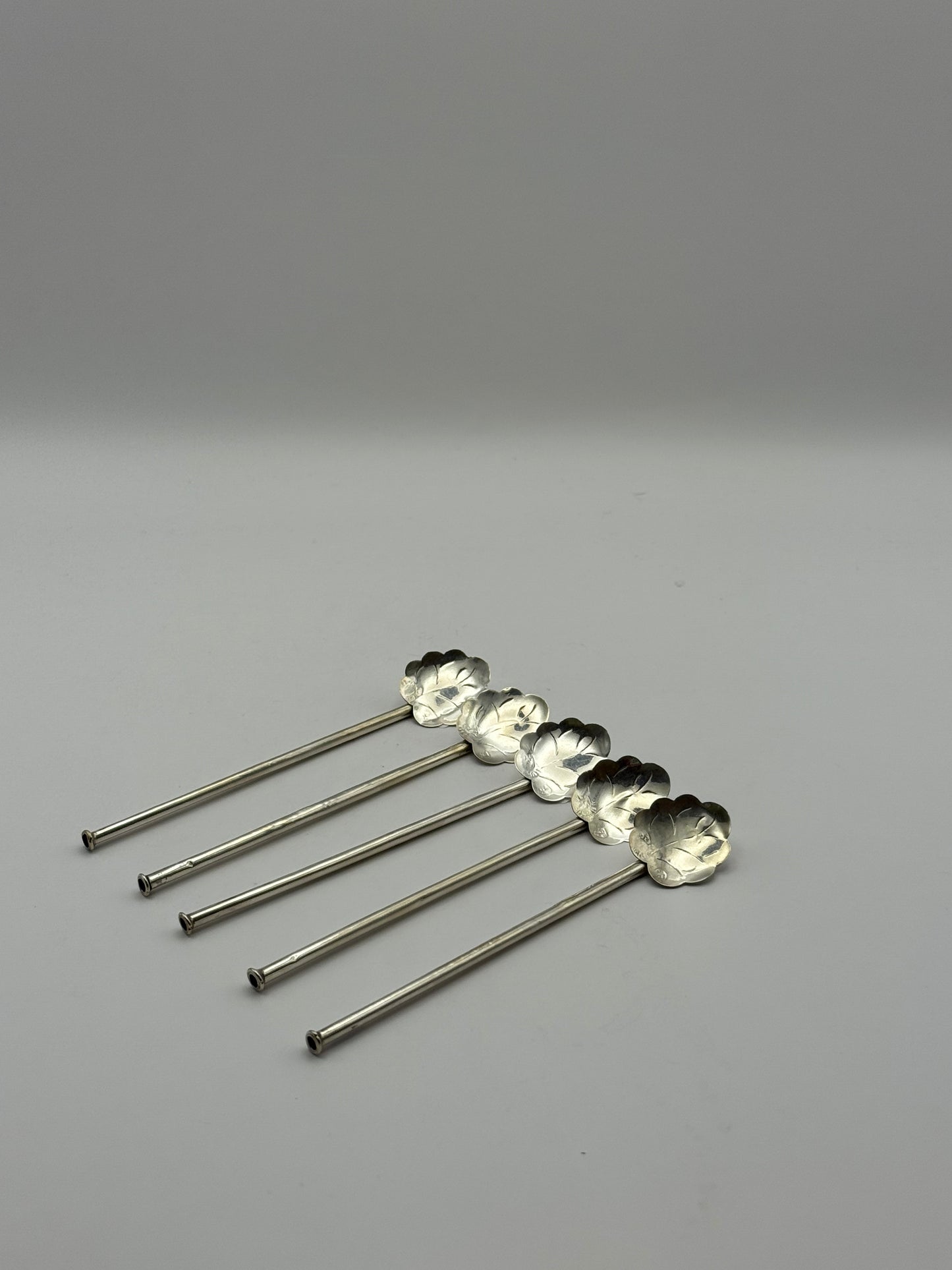 Vintage Sterling Leaf Stirrers