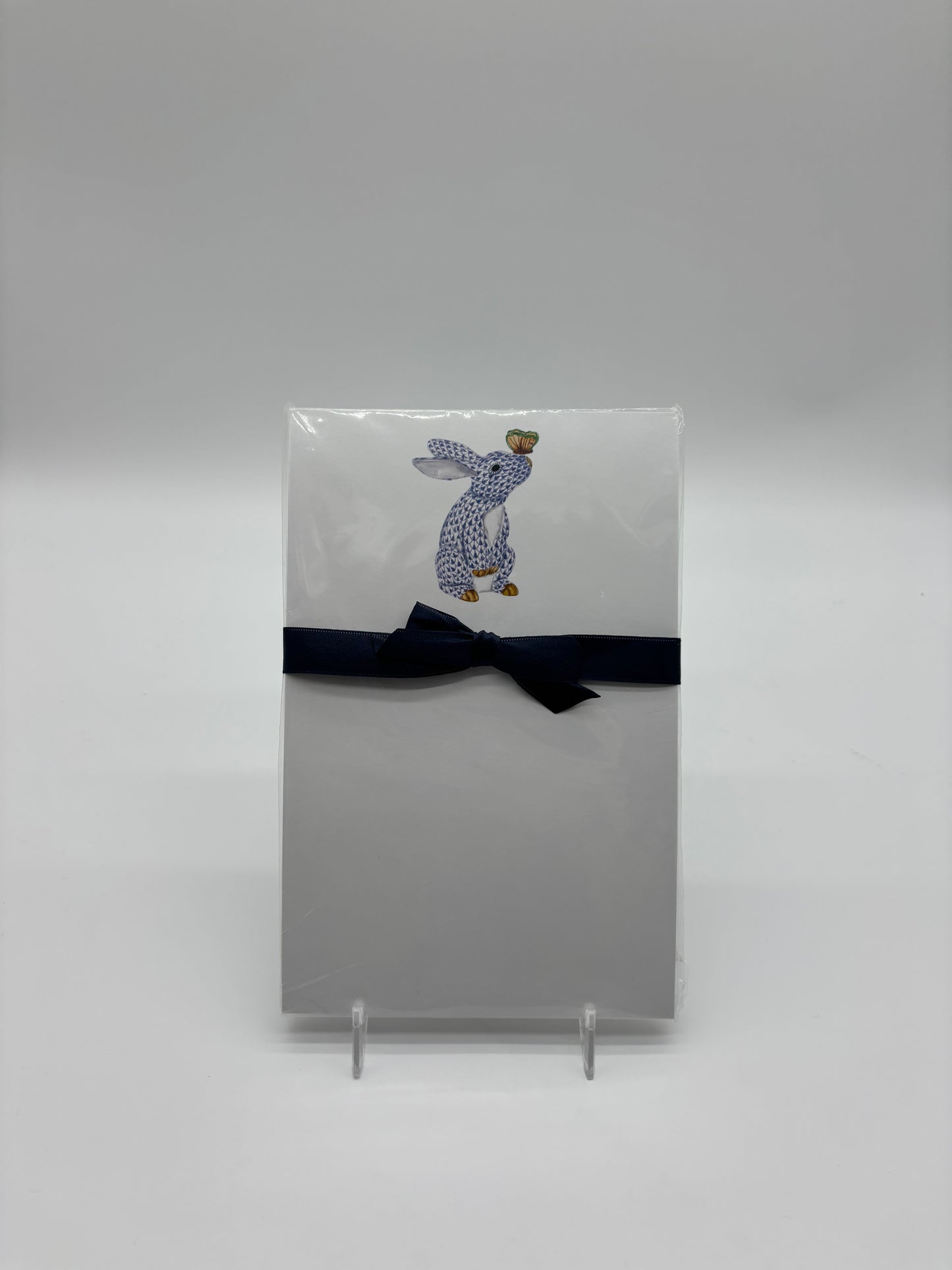 Blue Bunny with Butterfly Notepad 5x8