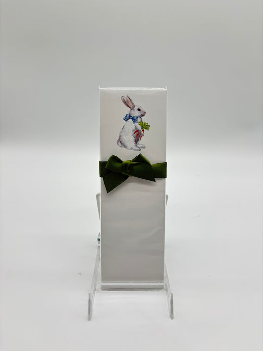 White Easter Bunny Slim Notepad