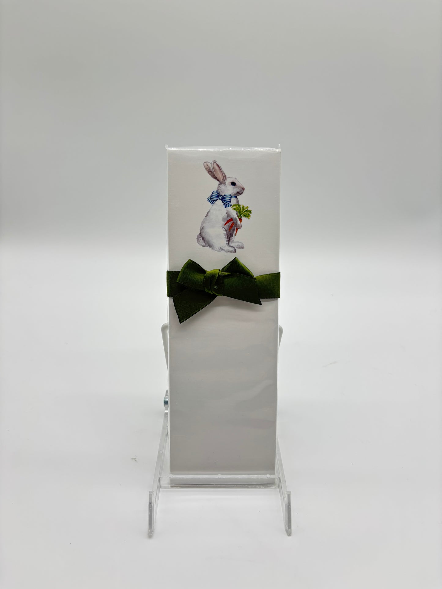White Easter Bunny Slim Notepad