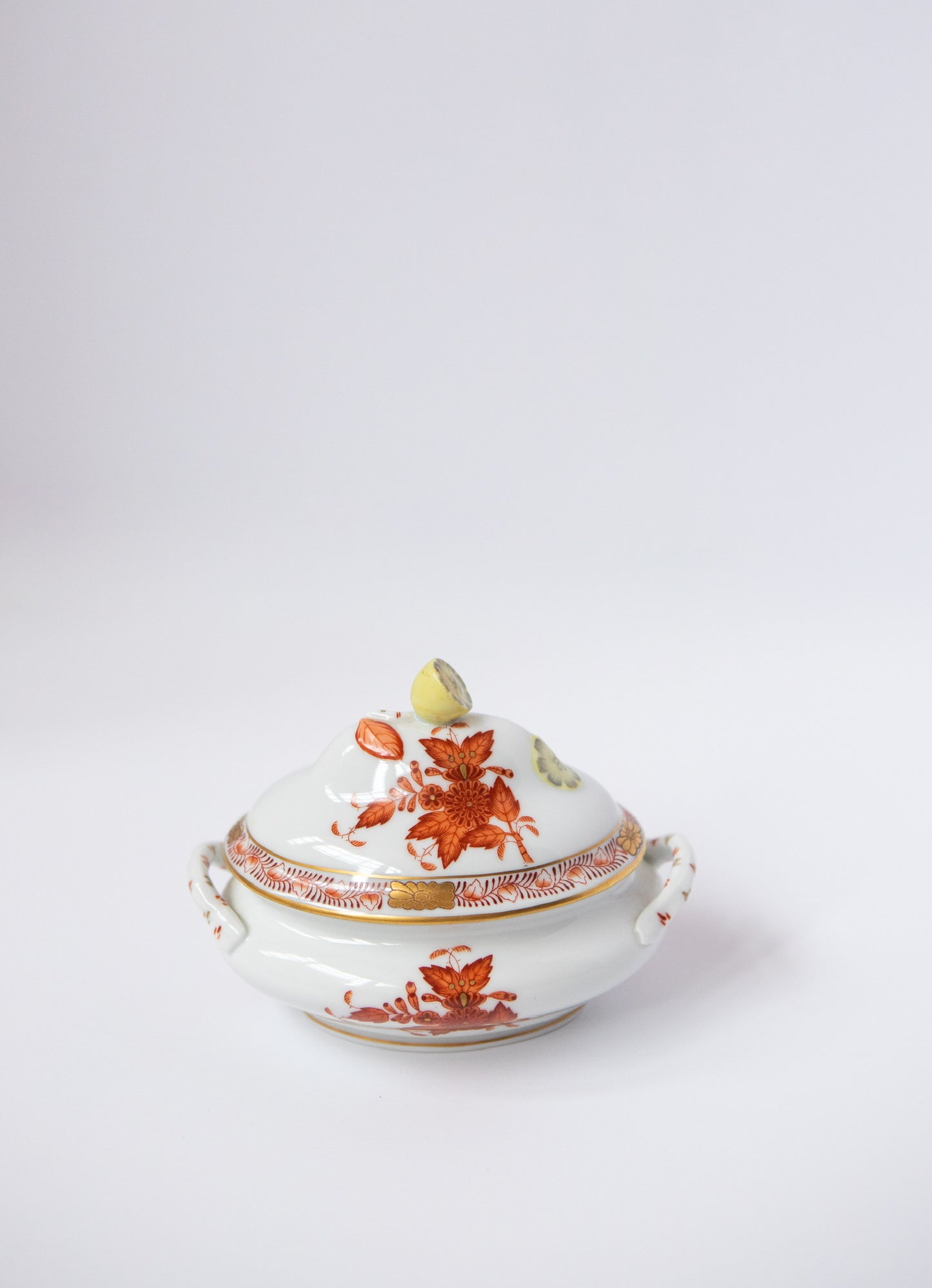 Miniature Tureen Rust Chinese Bouquet