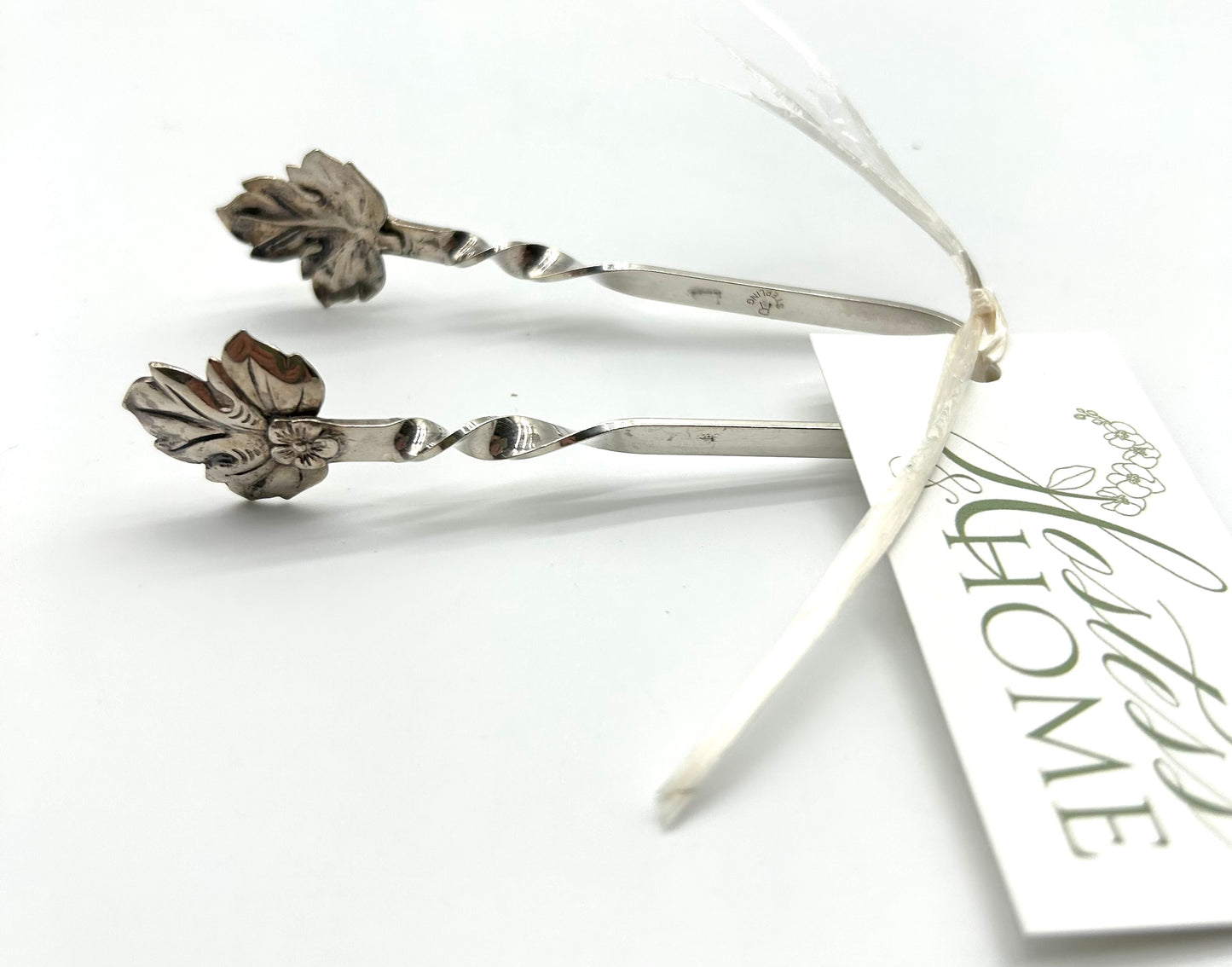 Vintage Sterling Claw Tongs #2 LEAF