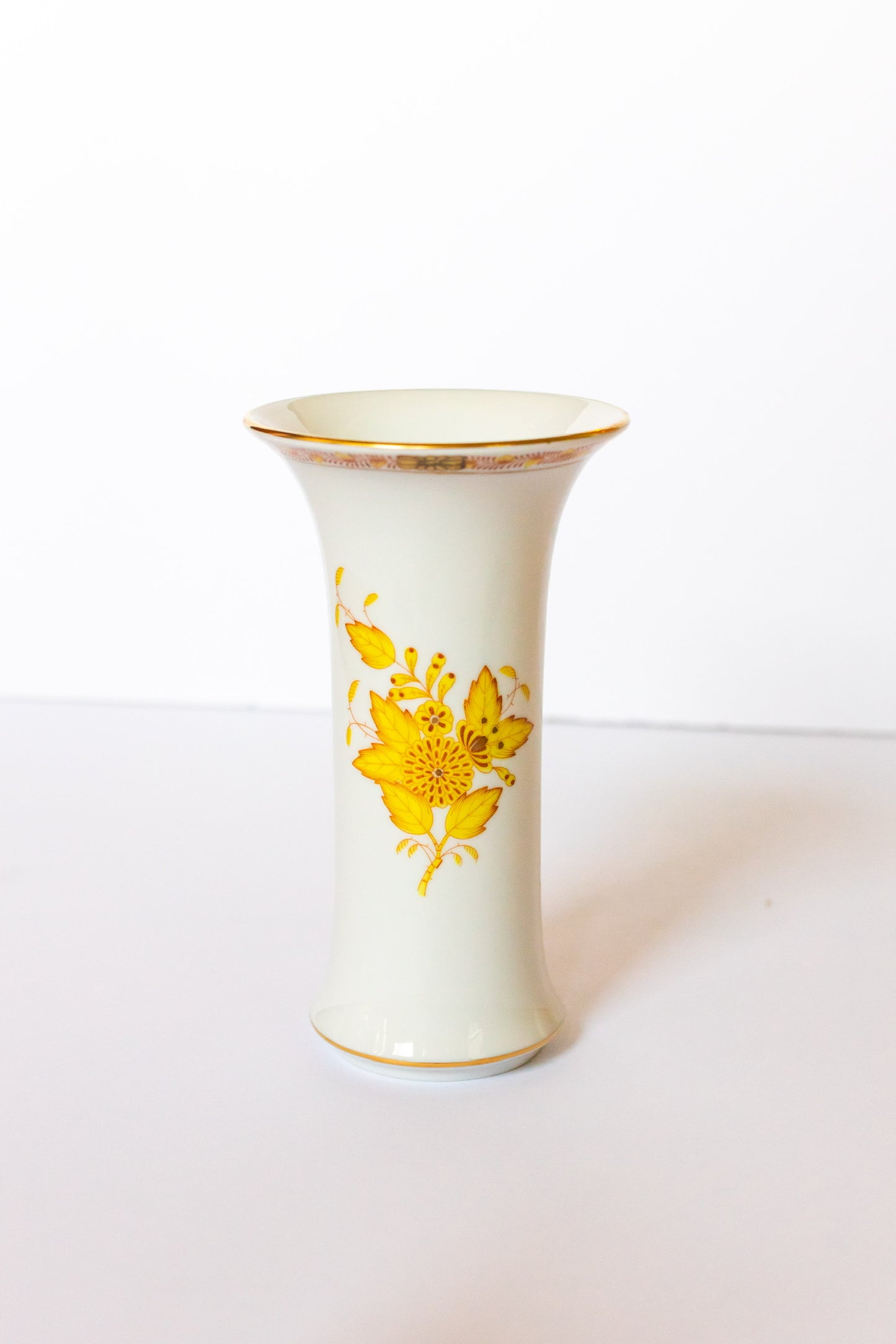 7" Chinese Bouquet Vase Yellow