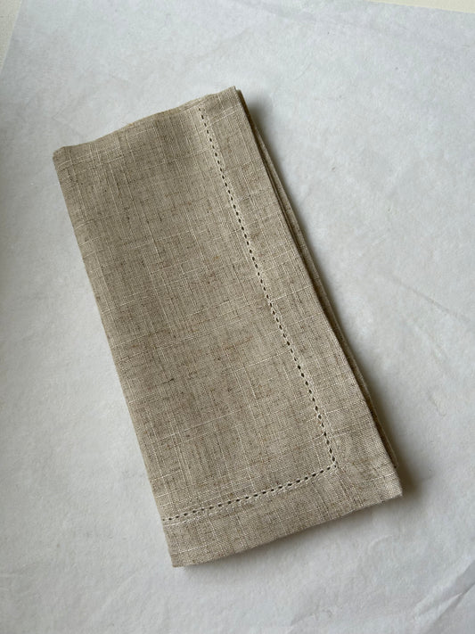 Hemstitch Napkin - Natural - S/4