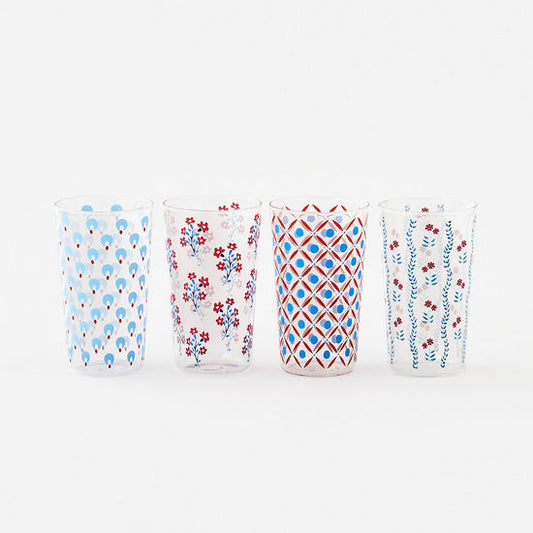 American Holiday Juice Glass S/4 Asst