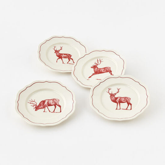 Yuletide Scalloped Plate 10", Set of 4