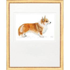 Hunting Dog 16 - Corgi - Framed Print