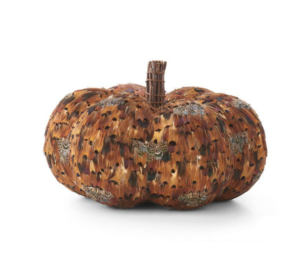 Orange & Brown Feather Pumpkin