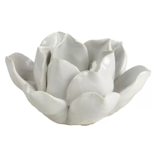 Lotus Tea Light Holder - White