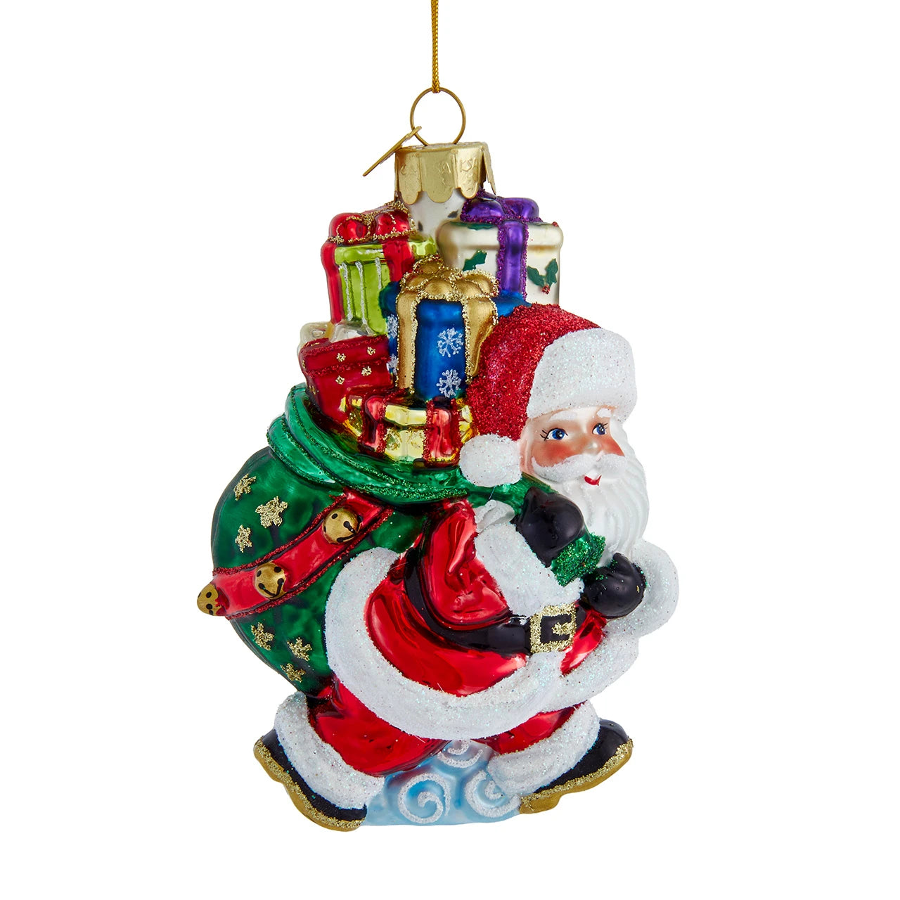 4.5" Santa w/ Present Ornament