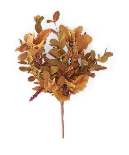 21" Rust & Brown Silk Leaves