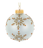 Silver Ball w/ Gold Snowflake Ornament