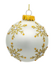 Silver Ball w/ Gold Snowflake Ornament